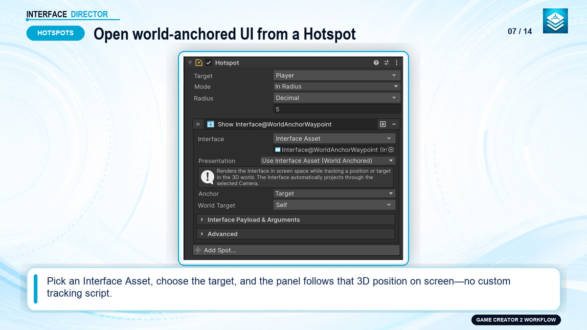 Interface Director for Game Creator 2