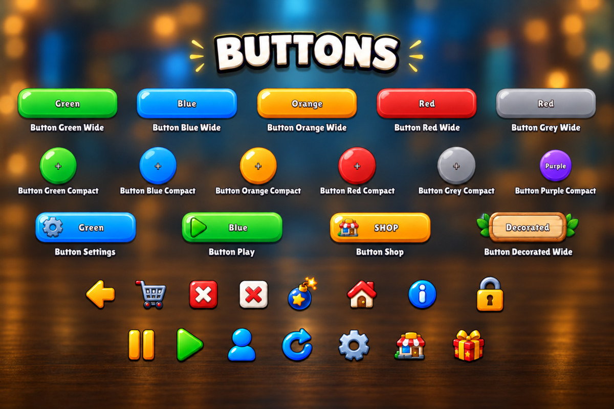 GameBrew Casual UI Kit - Animated Mobile UI & Effects