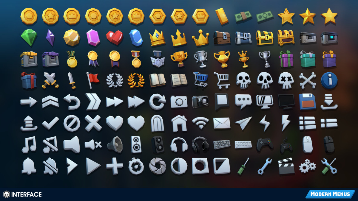 Modern Menus - Synty INTERFACE - GUI