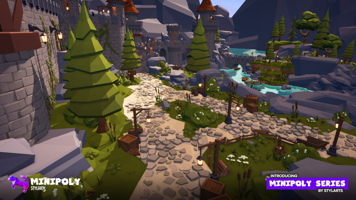 Minipoly Series - Mythic Castle ( Stylized Lowpoly Environment )