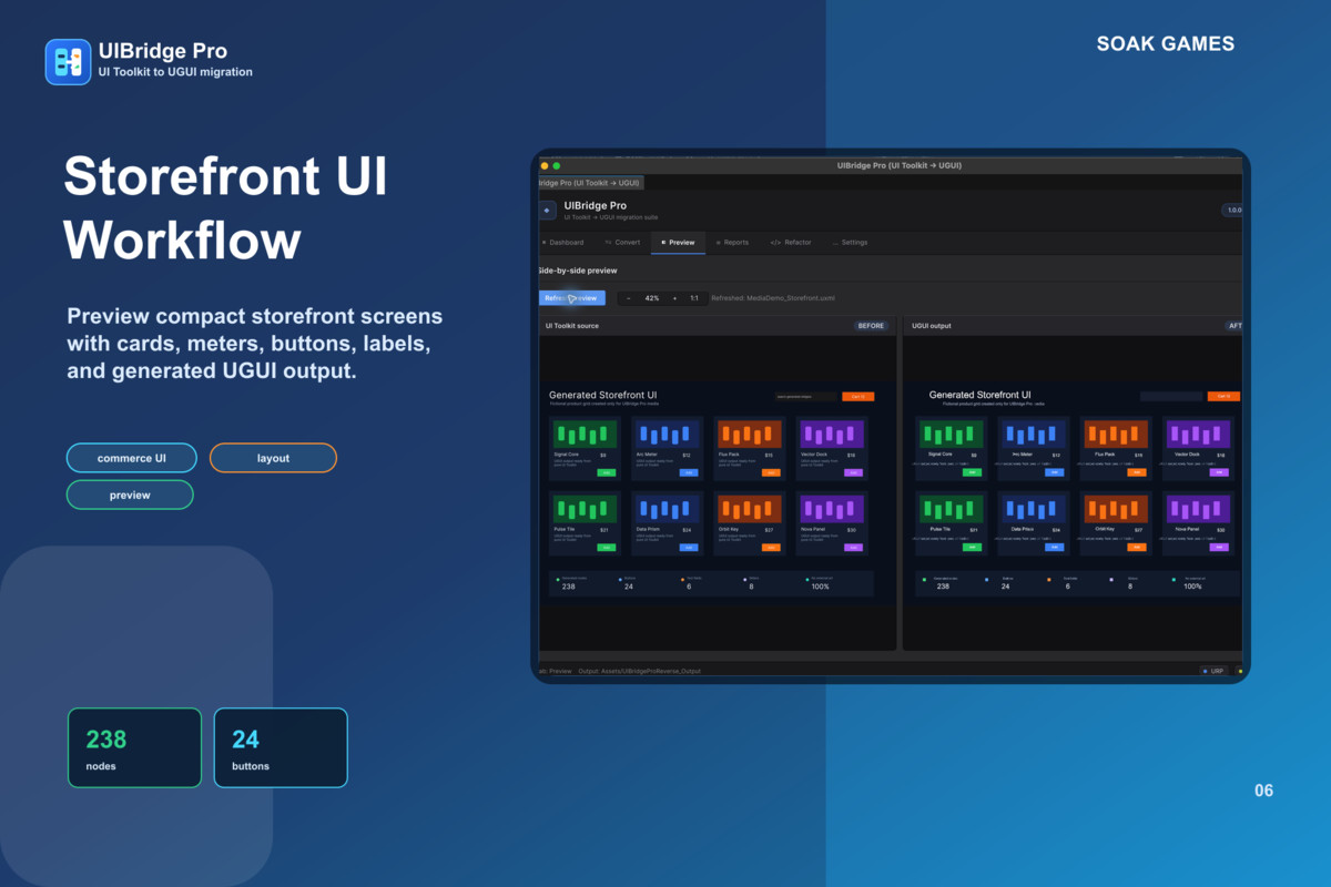 UIBridge Pro — UI Toolkit to UGUI Migrator