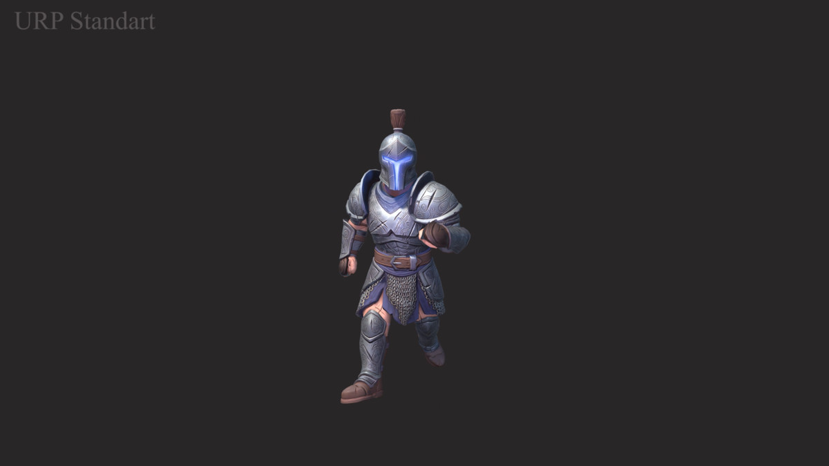 Stylized Silver Warrior - Humanoid Low Poly