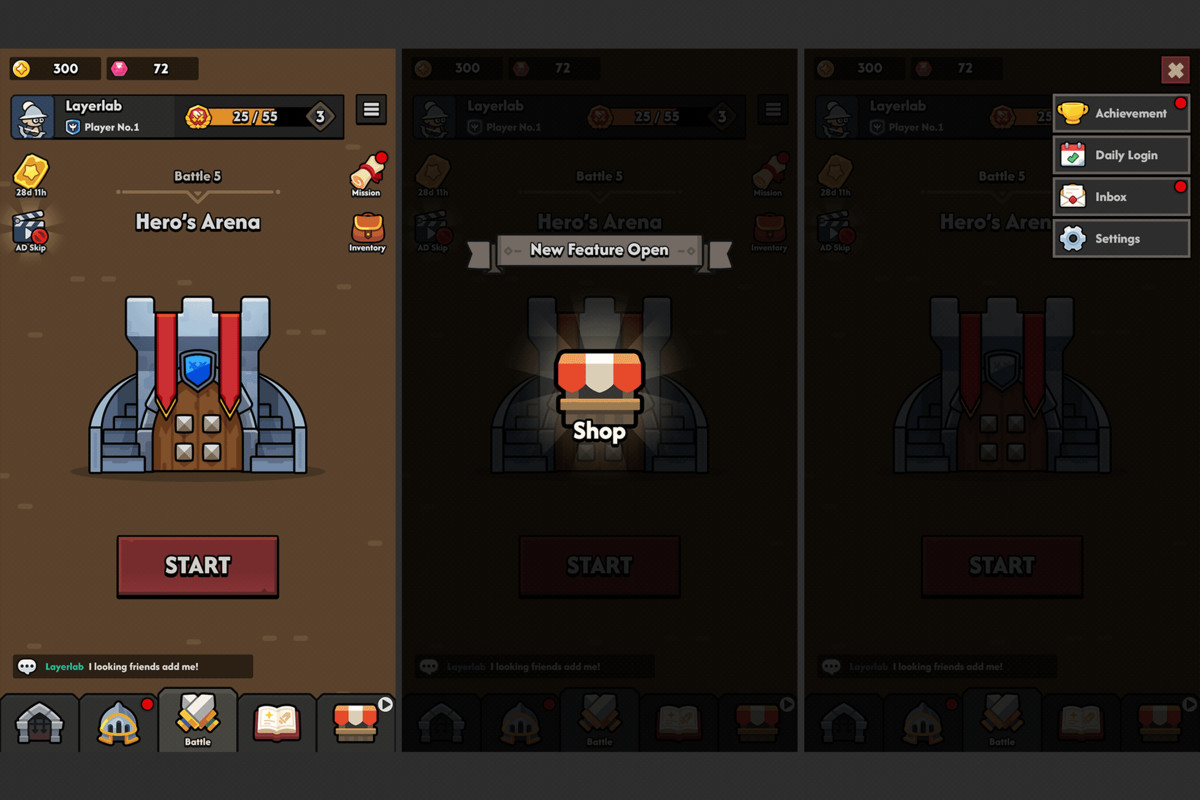 GUI Pro - Minimal Game Dark(+PSD)