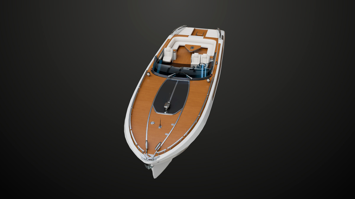 Yacht Boat 01 White with Interior HDR URP Textures