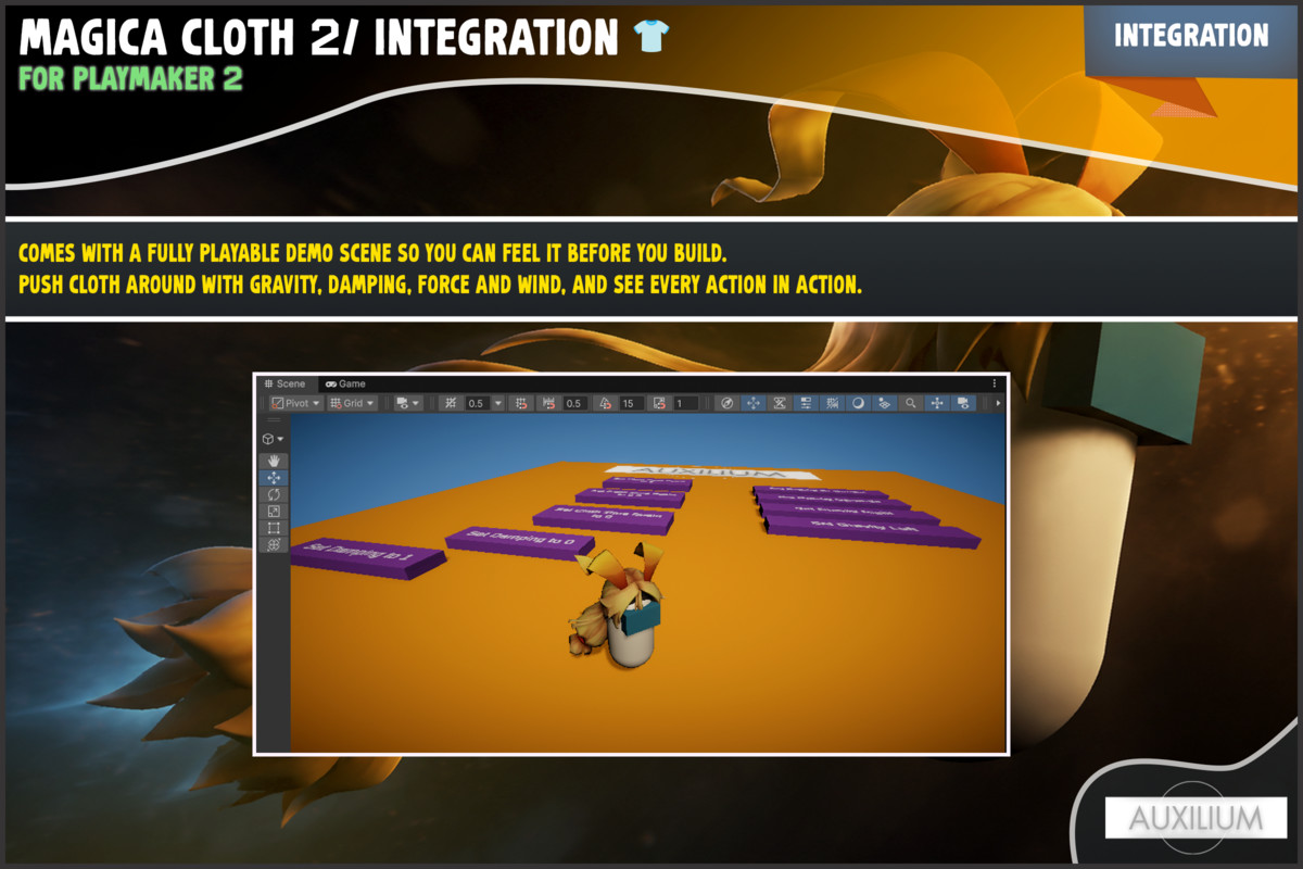 Magica Cloth 2 Integration for PlayMaker 2