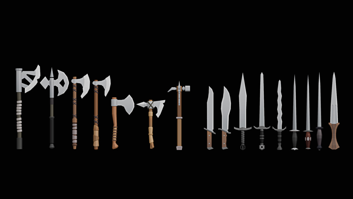 3D Game Kit-Medieval Weapon Pack-2