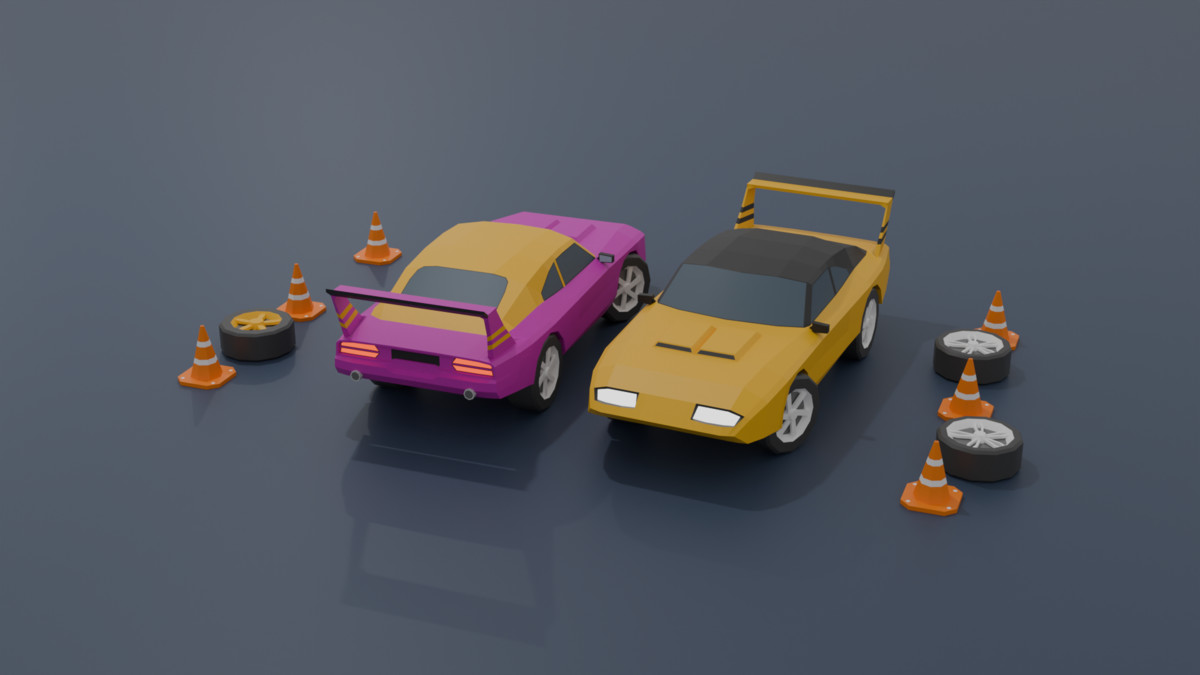 Mobile Optimize-Low Poly Vehicles