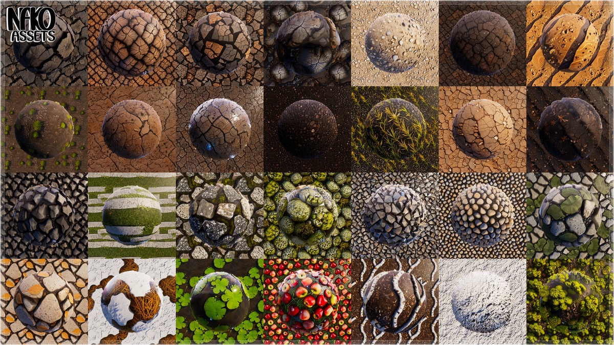 Forest 4K Materials x118 Textures of Realistic Nature | PBR HQ Terrain Pack