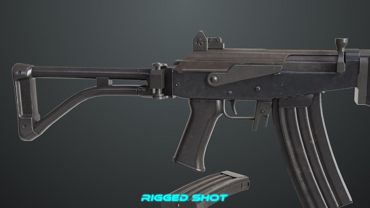 Machine Gun 13 Metal URP HDRP Textures