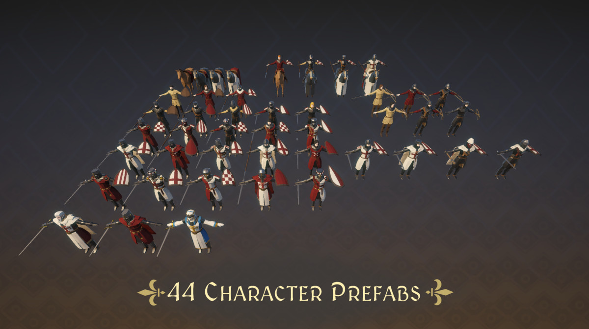 Stylized Medieval Crusaders Pack – Low Poly Characters & Units