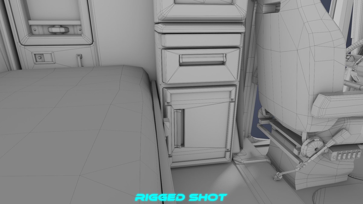 Heavy Truck Chassis 05 Grey Interior URP HDRP Textures