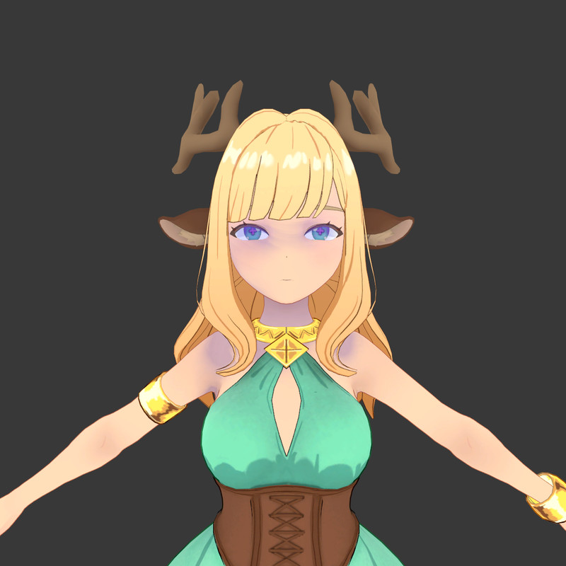 Reina Deer Anime Fantasy Girl