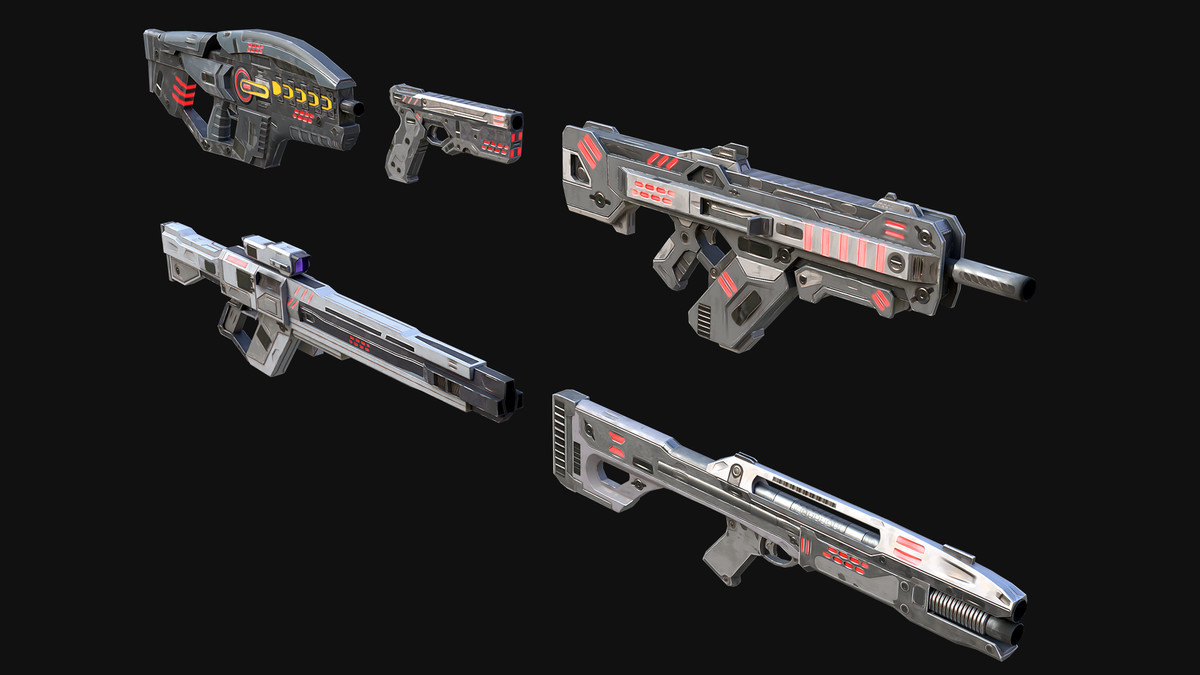 Low-poly Sci-Fi Troopers Bundle