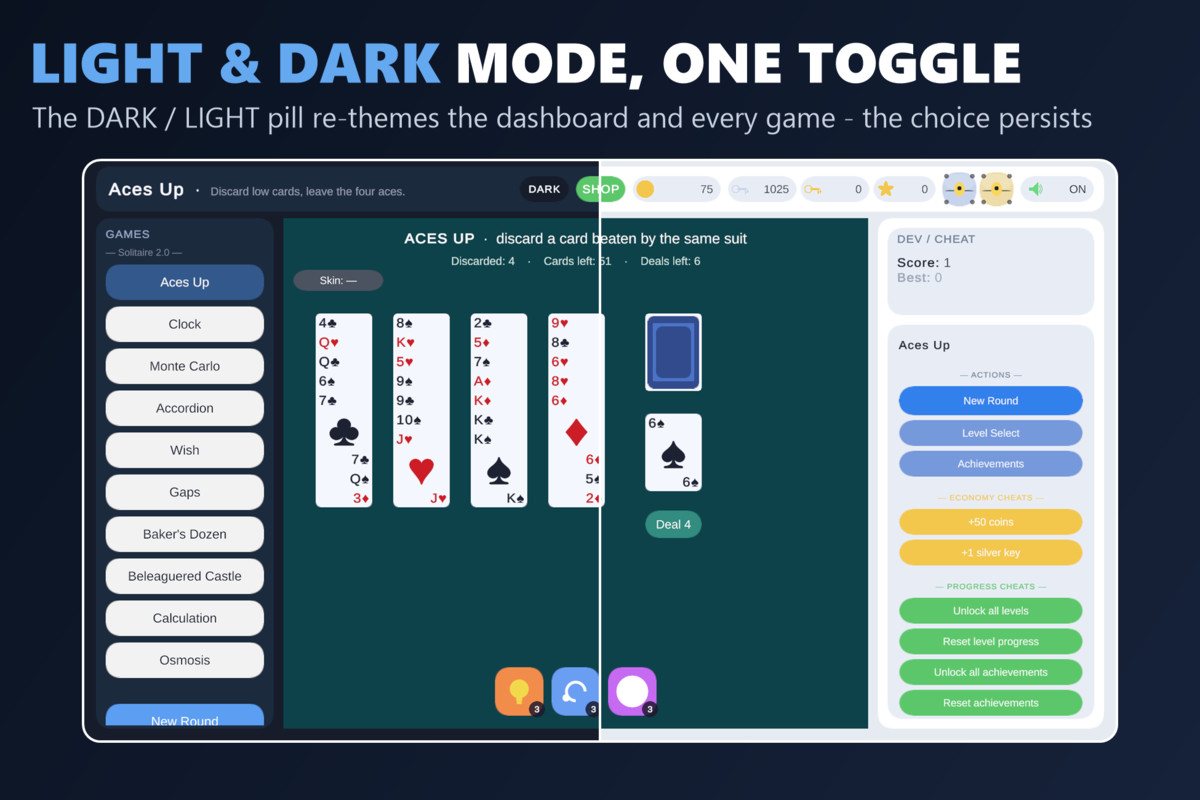 Mini Game Templates Solitaire 2.0 - 10 Solitaire Starters for Unity