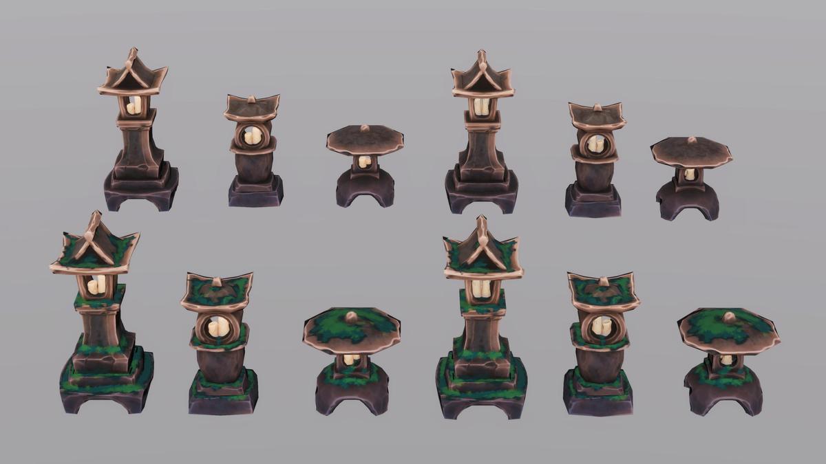 Stylized Japanese Shrine - Asset Pack
