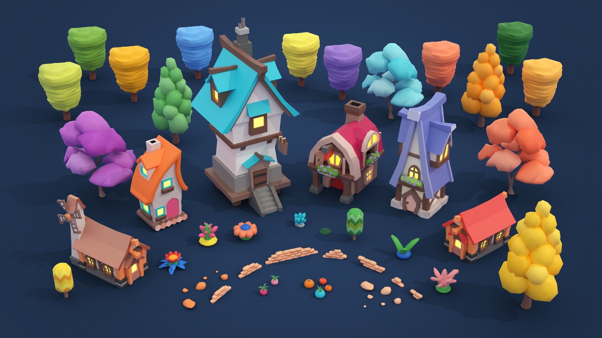 Fantasy - Low Poly 3D Models Pack