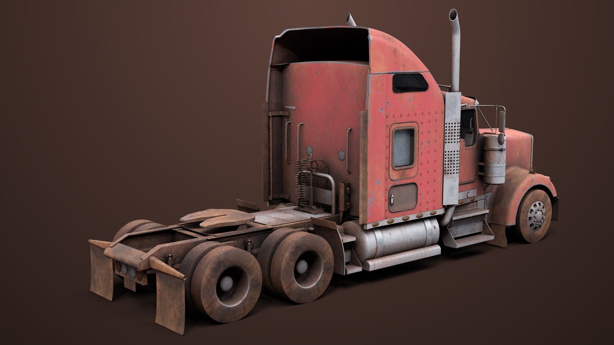 Heavy Truck 02 Chassis Old Dusty URP HDRP Textures