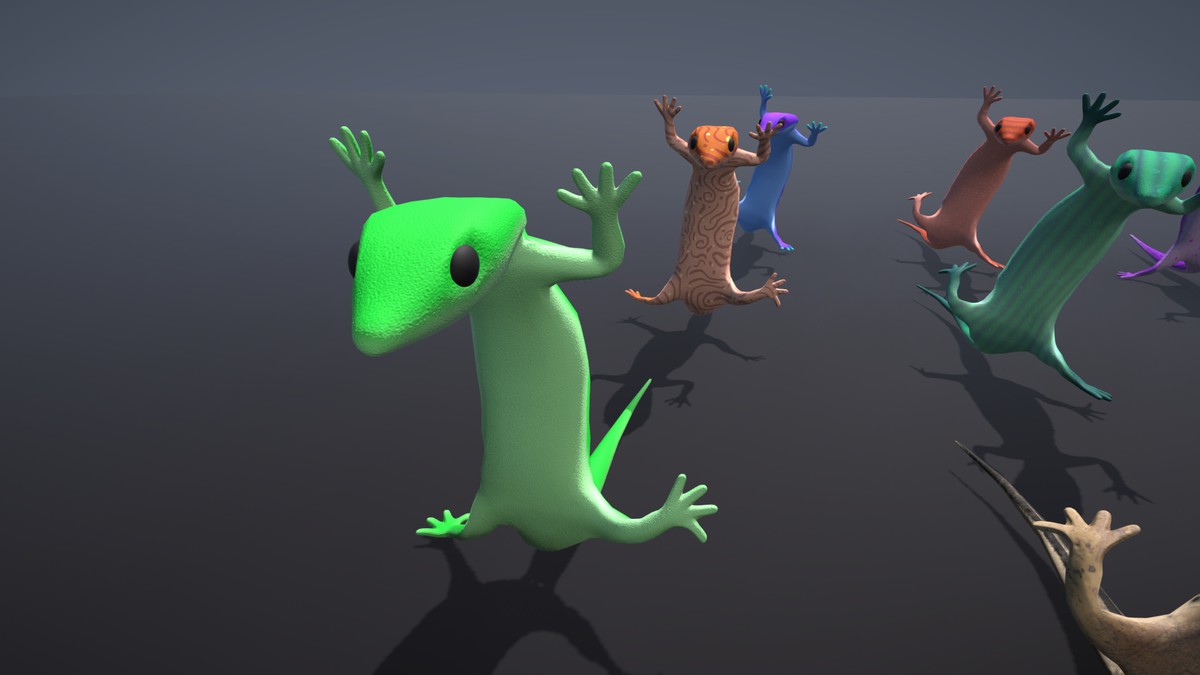 Funny Cute Lizard 3D