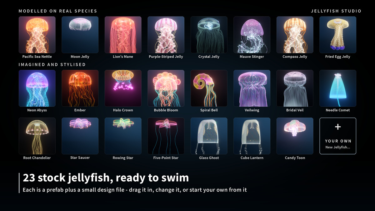Jellyfish Studio — Procedural Jellyfish Generator