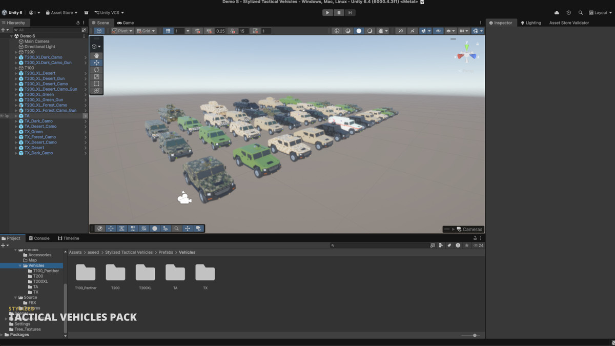 STYLIZED TACTICAL VEHICLES - FULL PACK