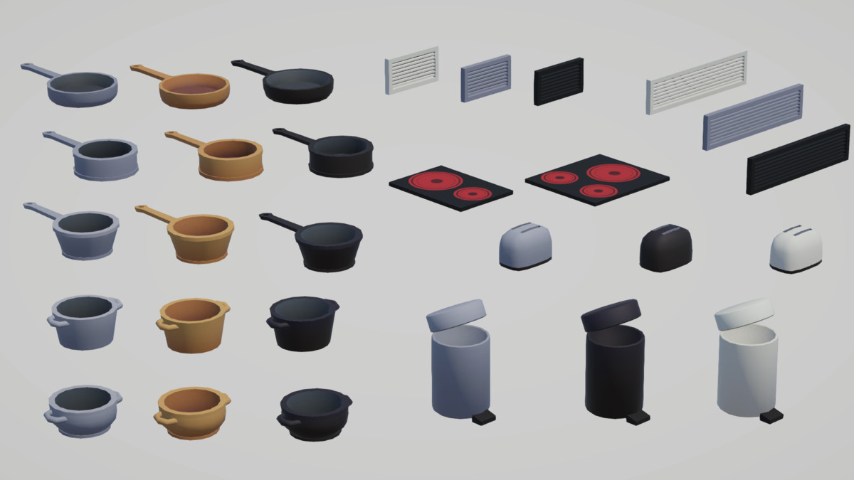 Low Poly Interior Houses – Modular Home Assets Pack