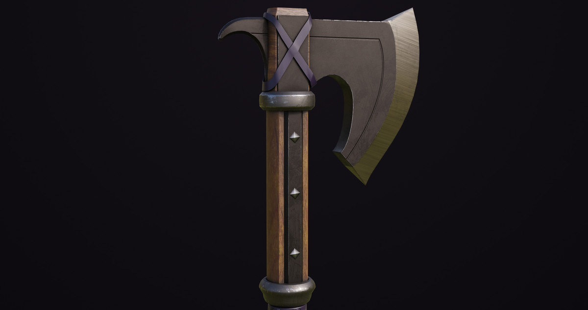 Battle Axe 14 Violet URP HDRP Textures