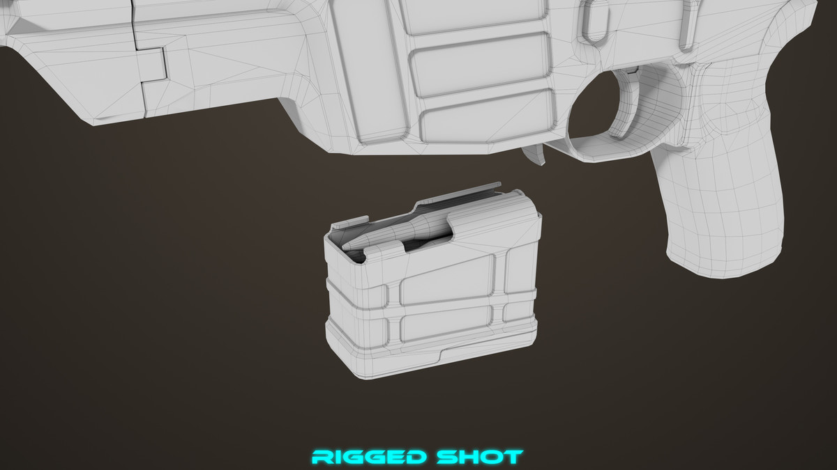 Sniper Rifle 04 Black URP HDRP Textures