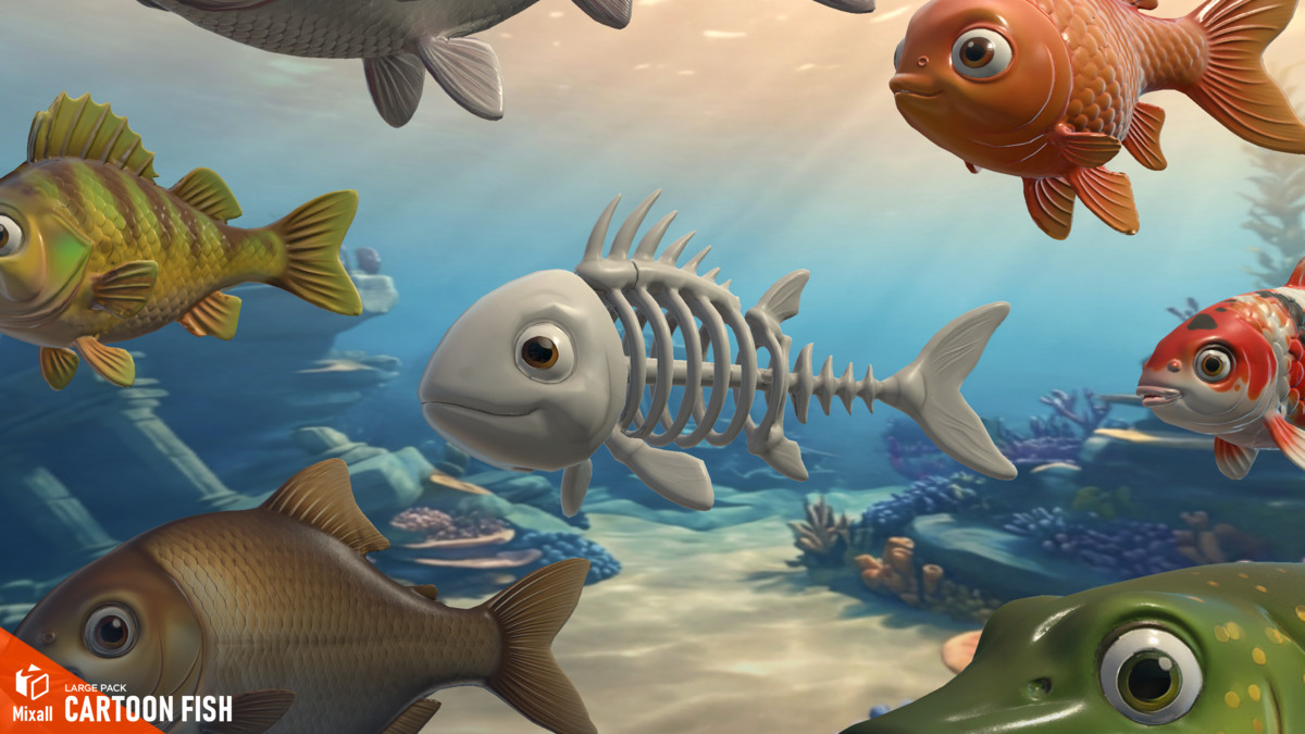 Cartoon fish - underwater pack