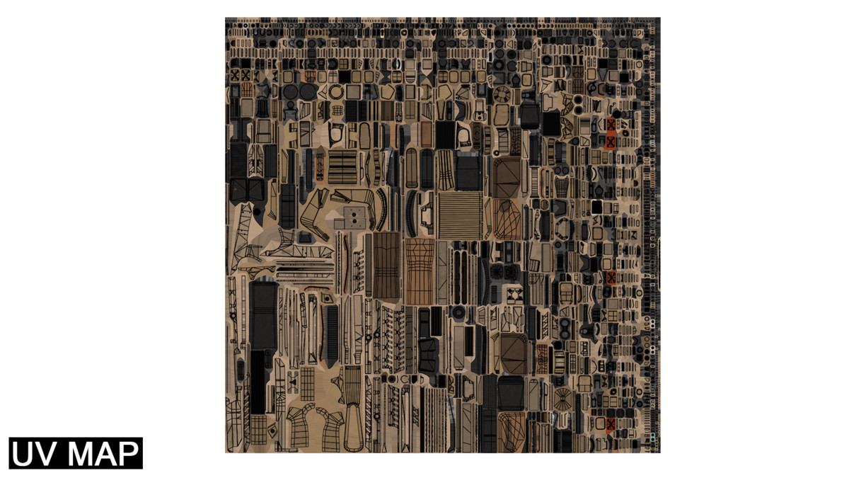 Machine Gun 14 Brown URP HDRP Textures