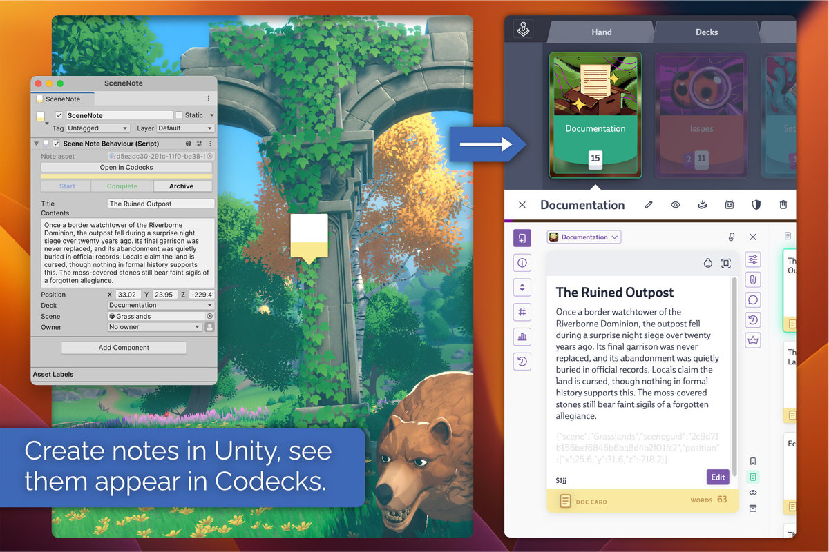 Scene Notes for Codecks - Tasks, Issues, Annotations