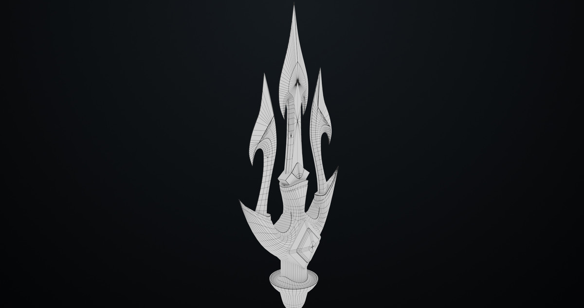 Fantasy Trident 03 URP HDRP Textures