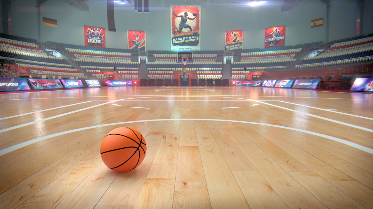 Basketball Arena Stadium Interior - Modular Environment 3D Level