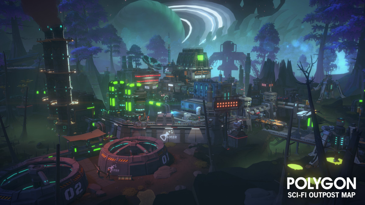 POLYGON - Sci-Fi Outpost Map - Art by Synty