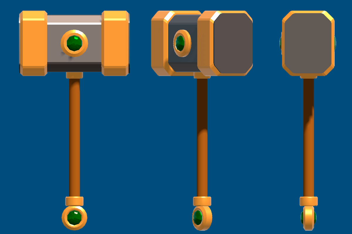 3D stylized low poly weapons
