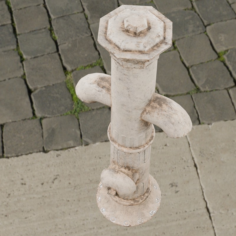 Vintage Cast Iron Fire Hydrant – Low Poly PBR with LODs