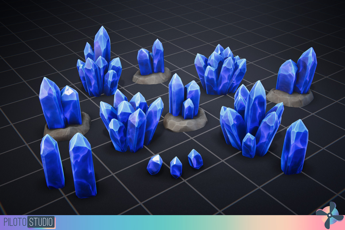 Stylized Crystals and Gems Megapack