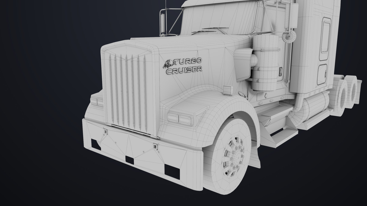 Truck Chassis 02 Generic Black URP HDRP Textures