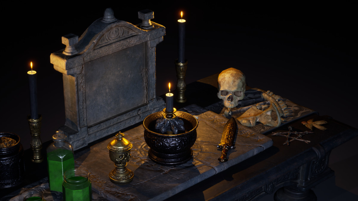 Fantasy Workbenches/Crafting Stations/Workshops (Potions/Blacksmith,Alchemy)
