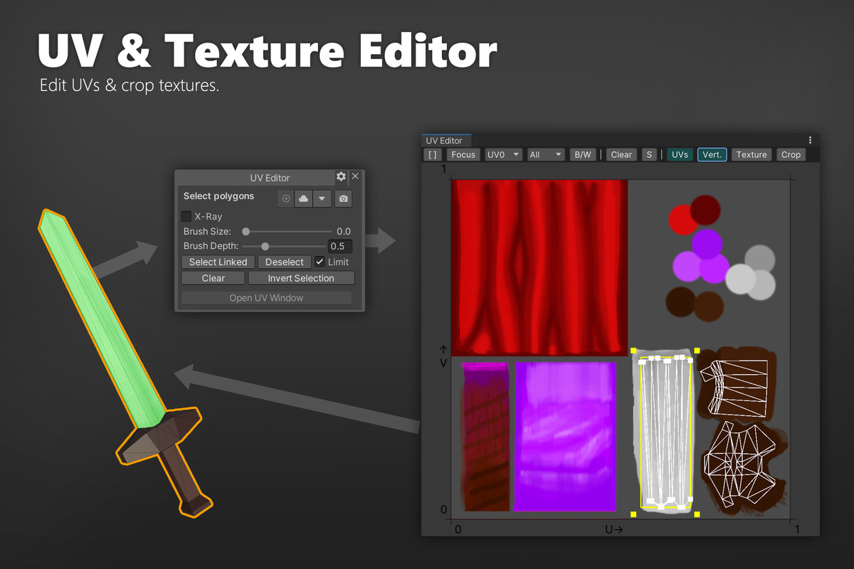 Mesh Tools Bundle 2 - Extract, Double, Paint, Smooth, UV
