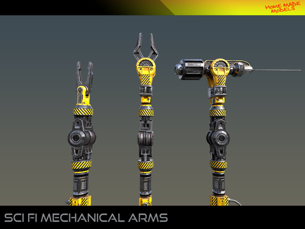 Sci-Fi Mechanical Arms (HDRP)
