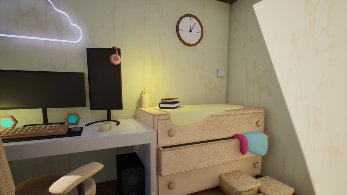 Stylized Gaming Room Environment