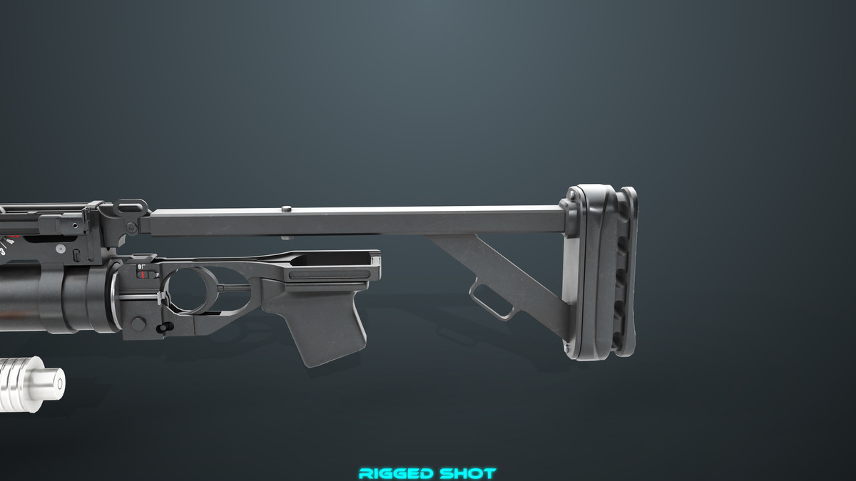 Grenade Launcher 03 Standalone Black URP HDRP Textures