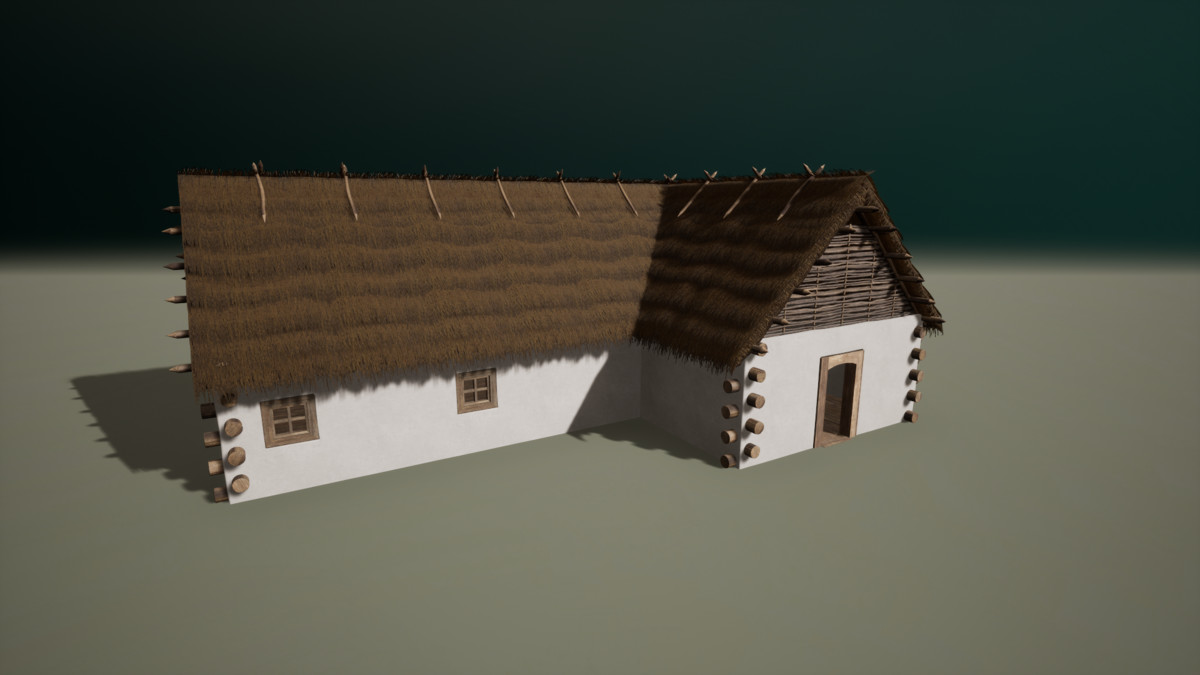 Medieval Modular Slavic Houses Building Kit (Plus Burnt versions)