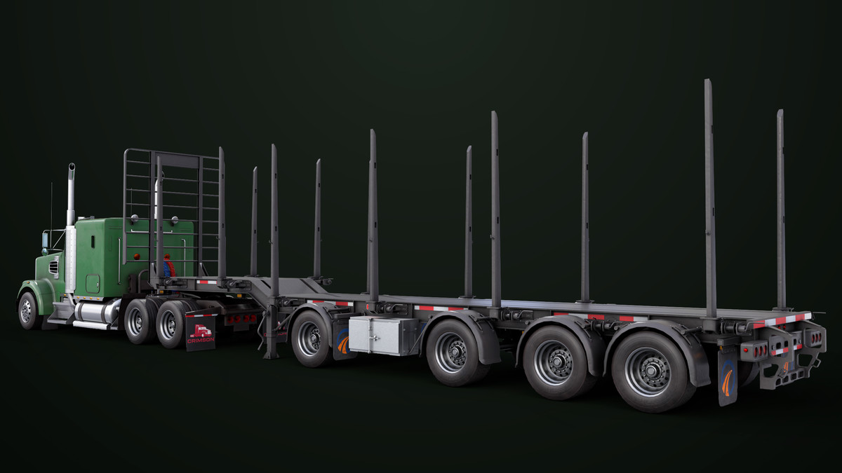 Truck 07 Log Trailer with All Loads Collection