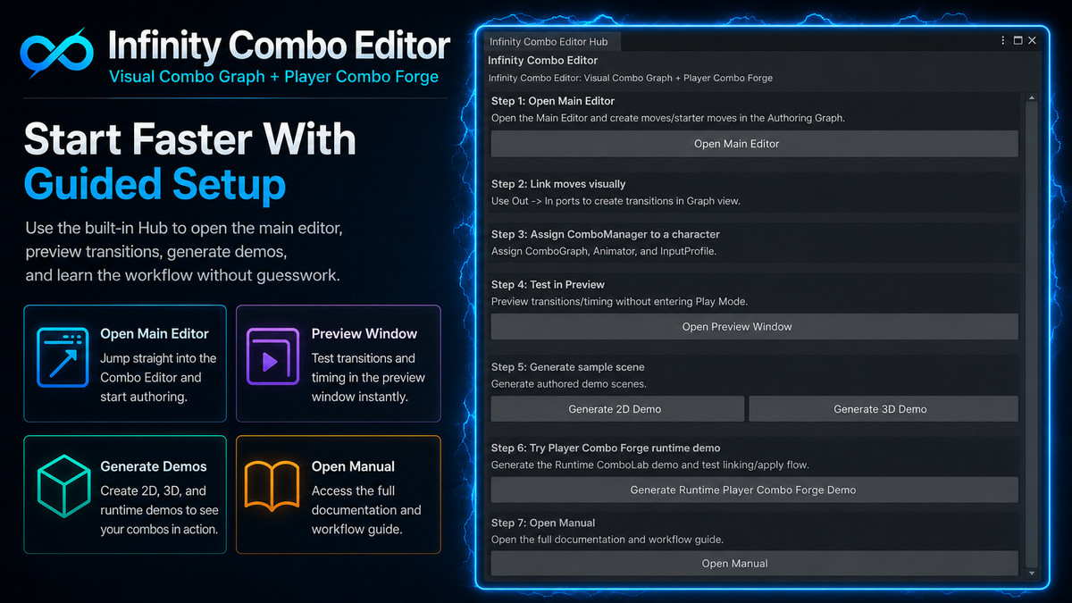 Infinity Combo Editor: Visual Combo Graph + Player Combo Forge