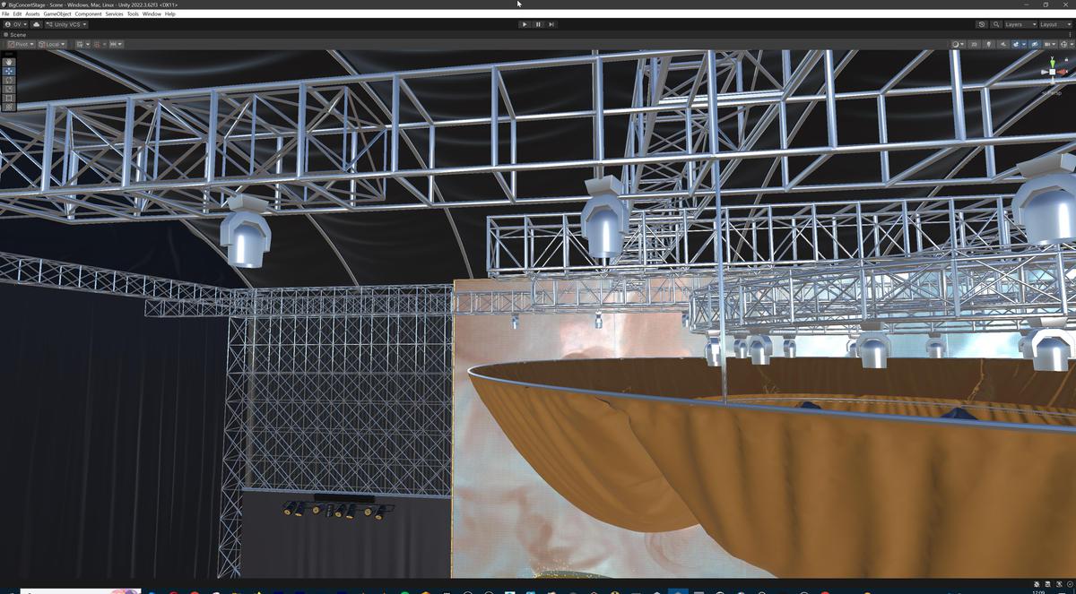 Big Butterfly Concert Arena Stage Venue Modular 3D Model
