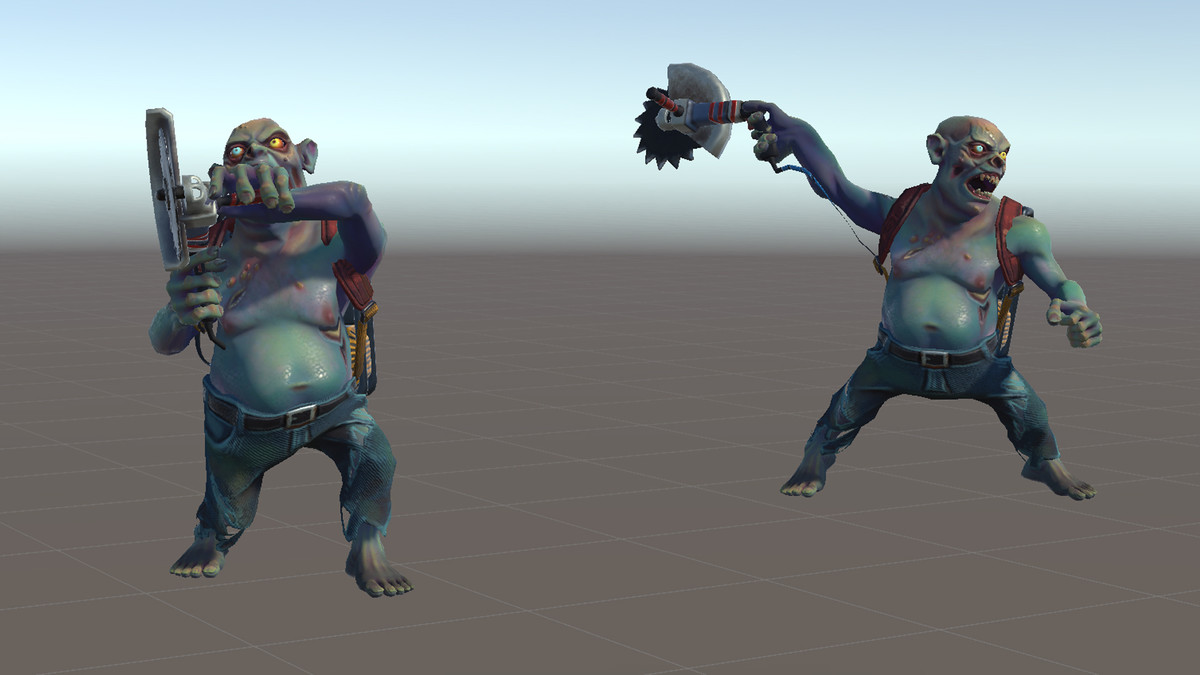 Stylized Saw Zombie Enemy