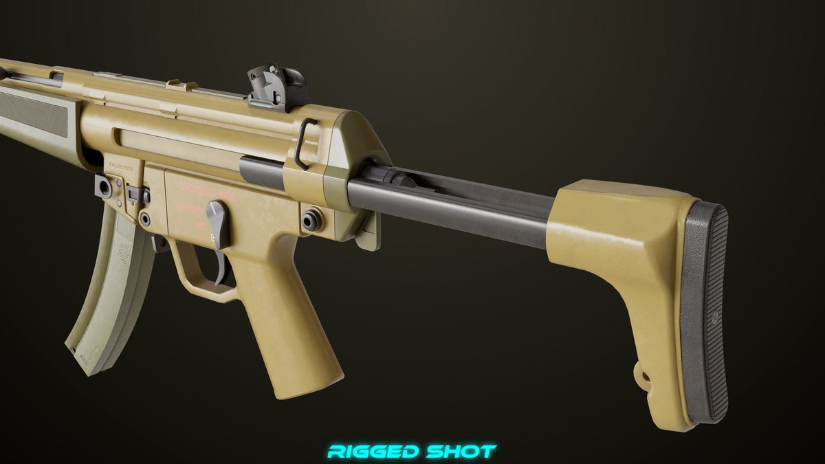 Two Machine Gun 15 Sandal Single Mat URP HDRP Textures