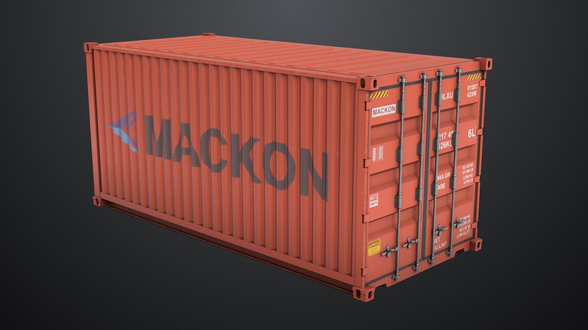 5 Cargo Container 20ft Single Mat URP HDRP Textures