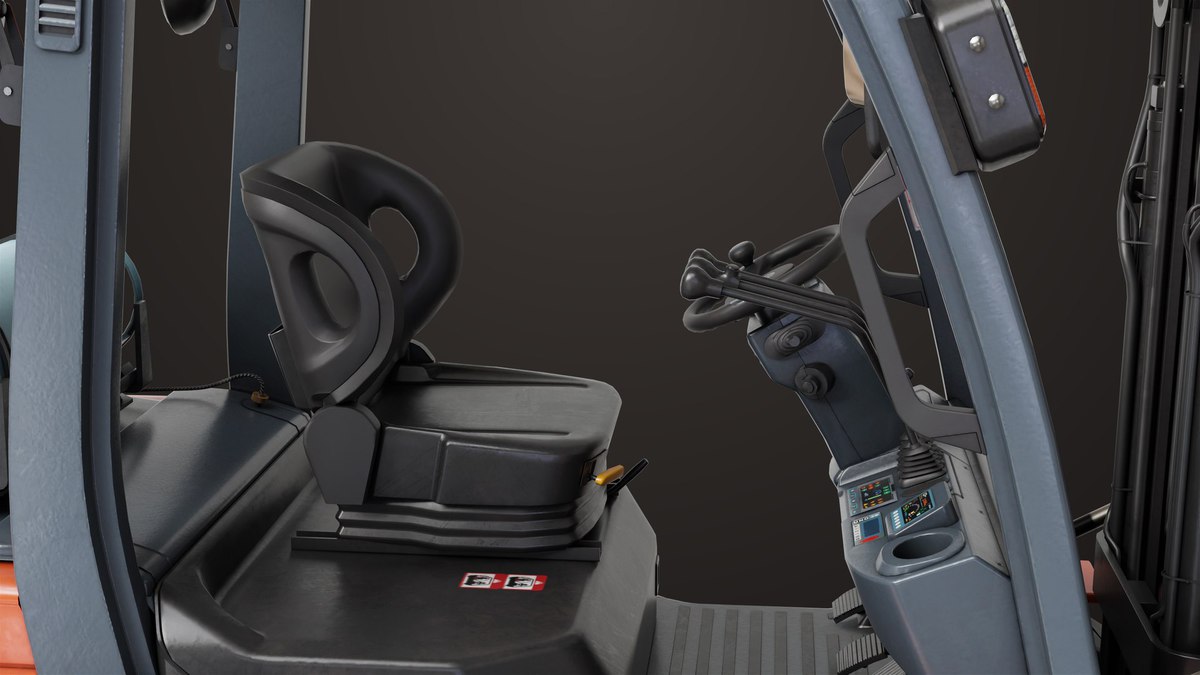 Forklift Truck 02 Orange URP HDRP Textures